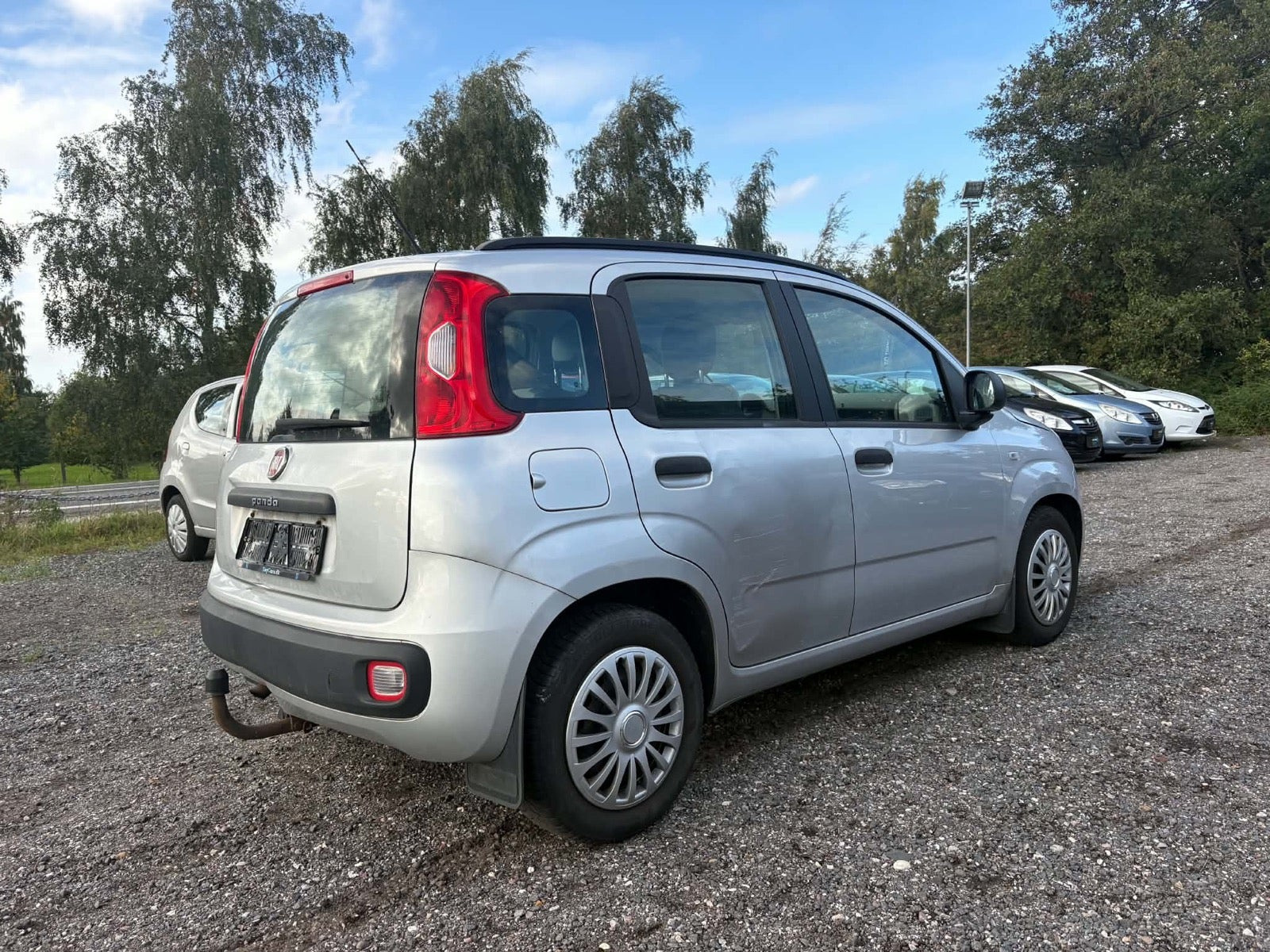 Sølv Fiat Panda fra 2012