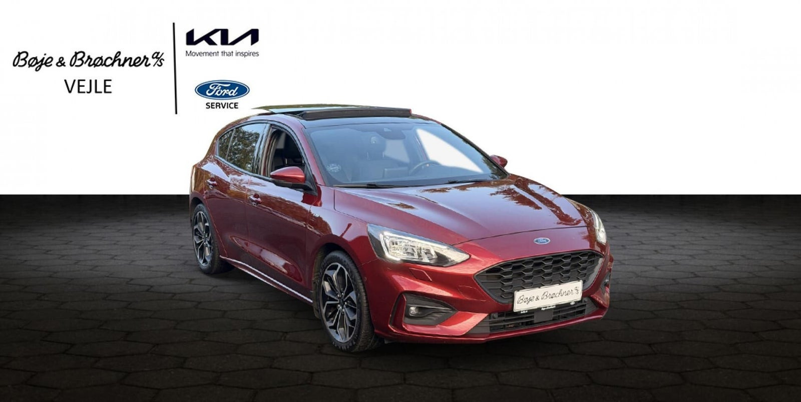 Rød Ford Focus fra 2020