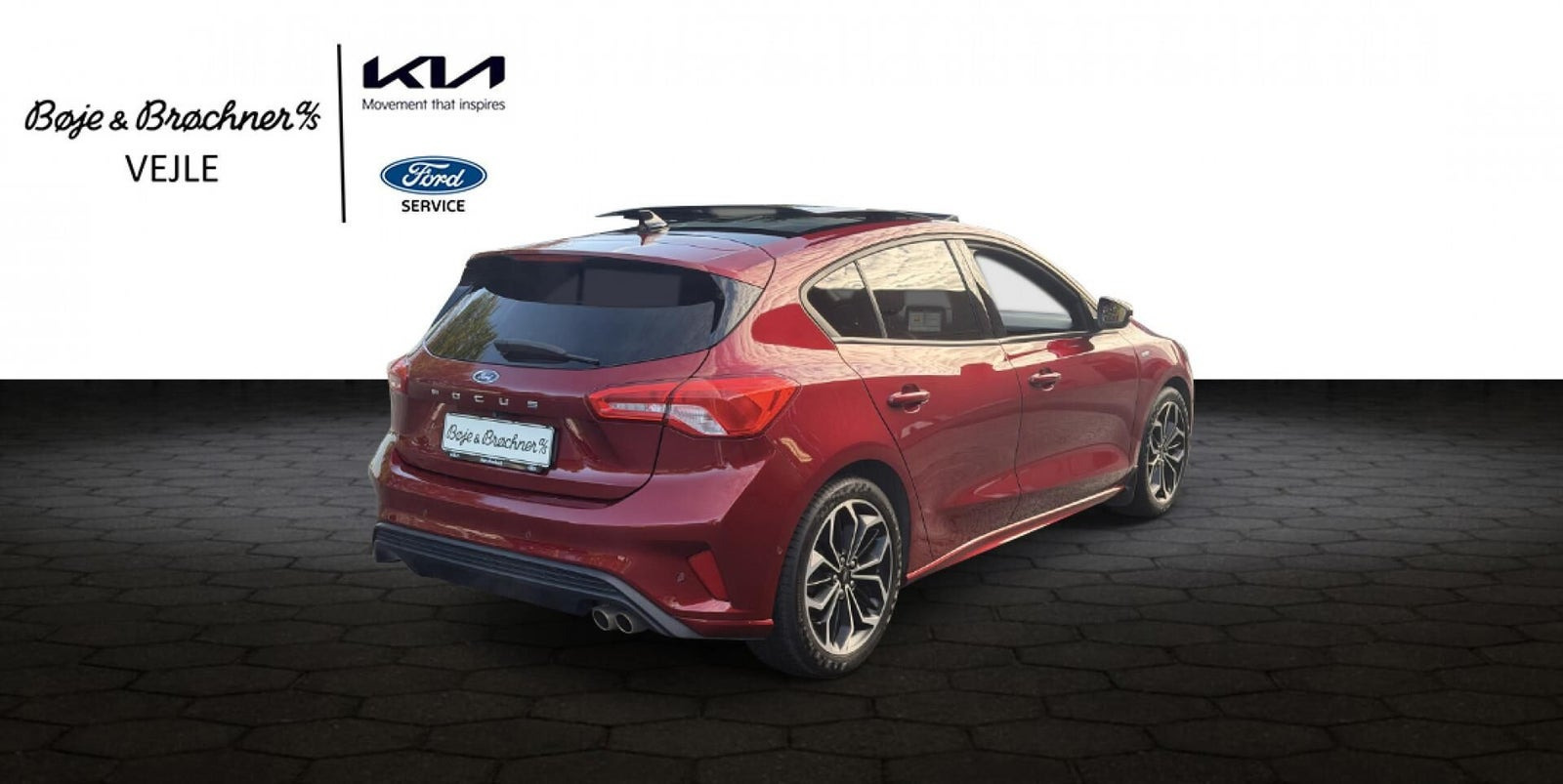 Rød Ford Focus fra 2020