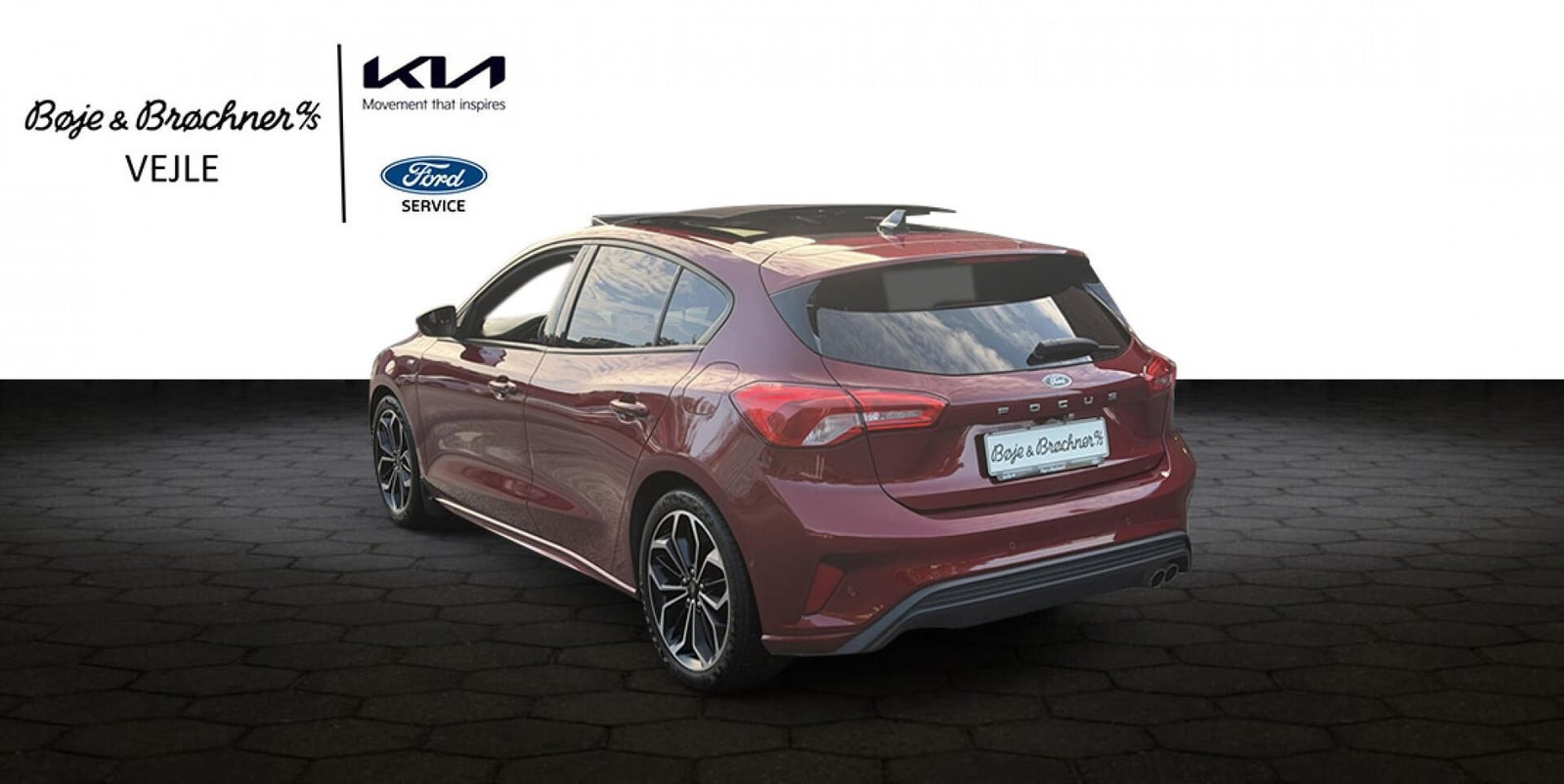 Rød Ford Focus fra 2020