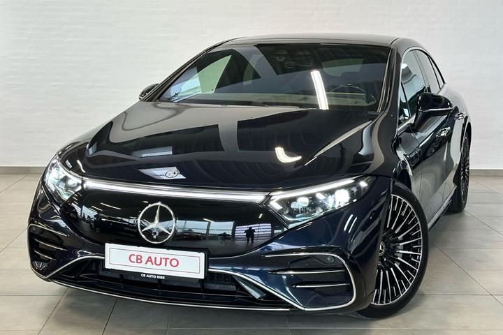 Blå Mercedes EQS 450+ fra 2021
