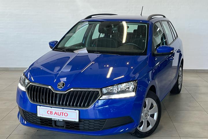 Blå Skoda Fabia fra 2018