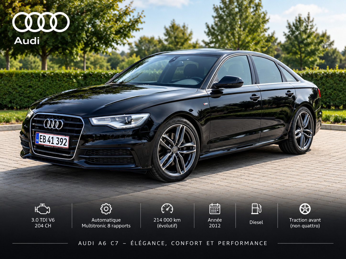 Audi A6 3,0 TDI 204 HK 4-DØRS MULTITRONIC