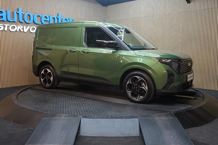 Grøn Ford E-Transit Courier fra 2025
