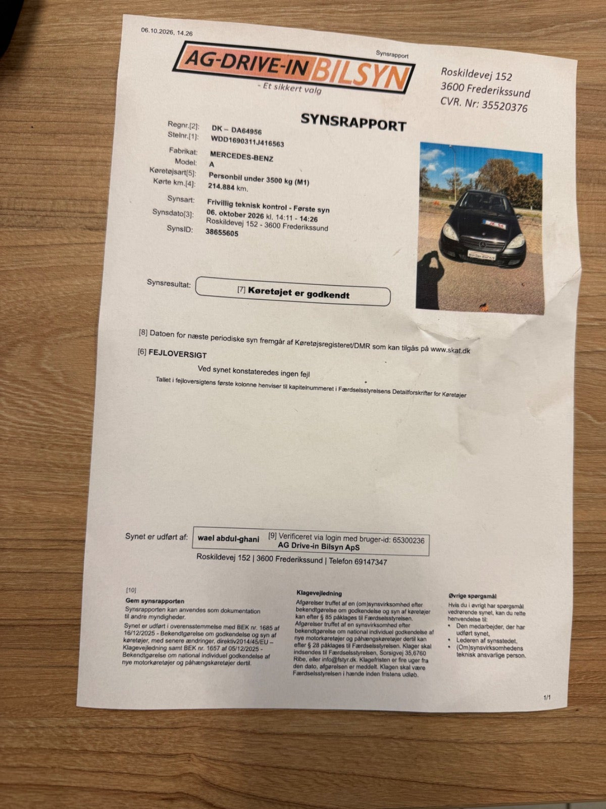 Sort Mercedes A150 fra 2006