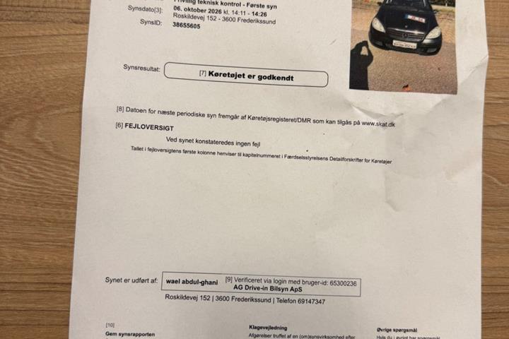 Sort Mercedes A150 fra 2006