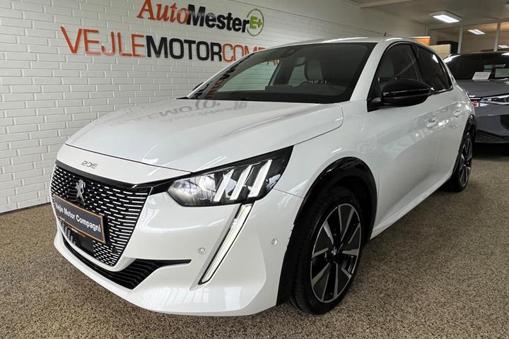 Hvid Peugeot e-208 fra 2021