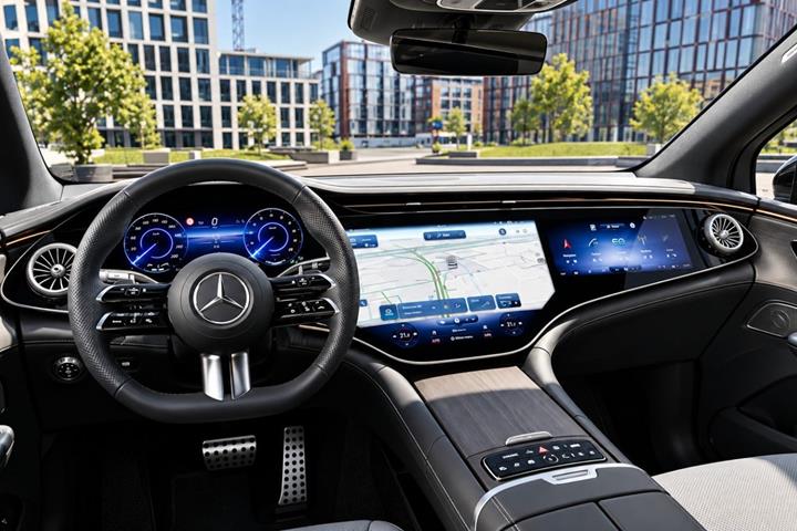 Grå Mercedes EQE350 SUV fra 2026
