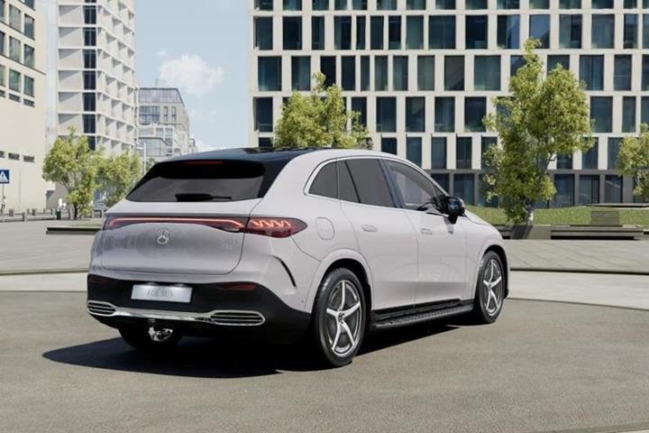 Grå Mercedes EQE500 SUV fra 2026