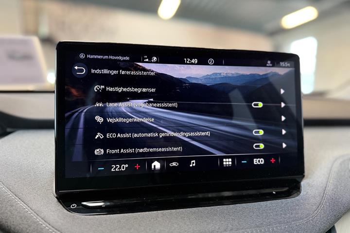 Grøn Skoda Enyaq fra 2023