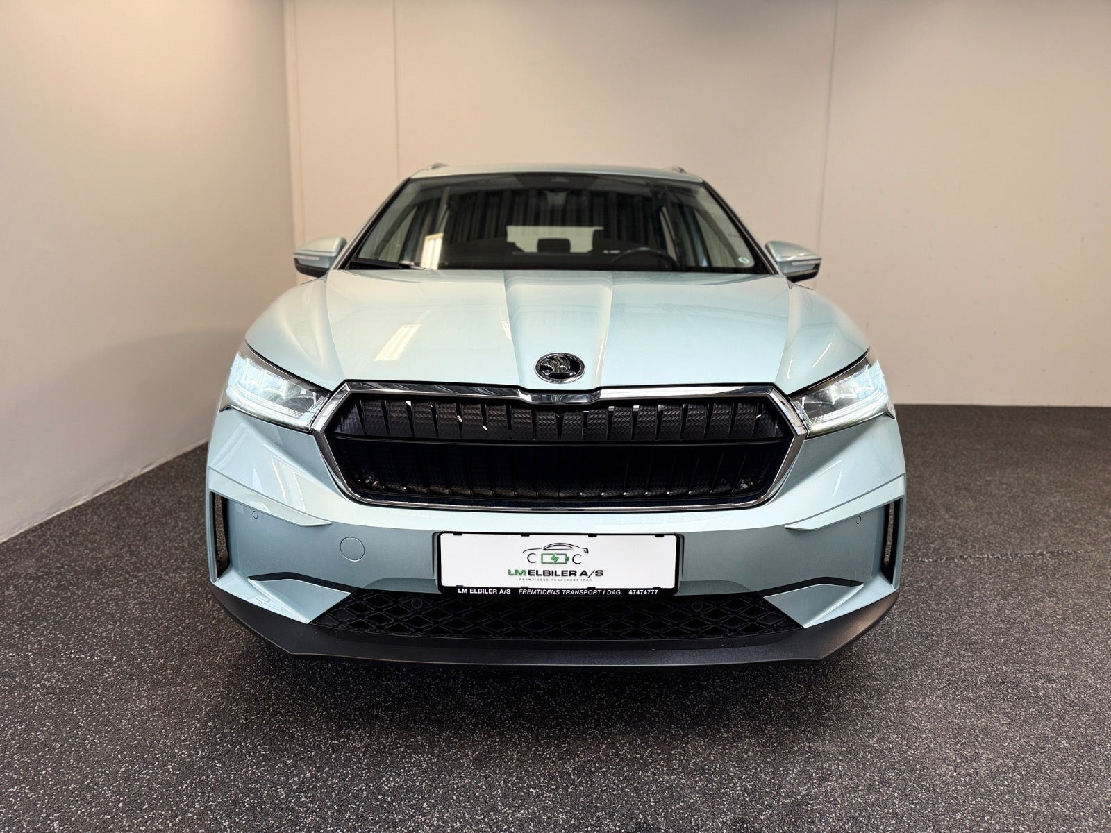 Grøn Skoda Enyaq fra 2023