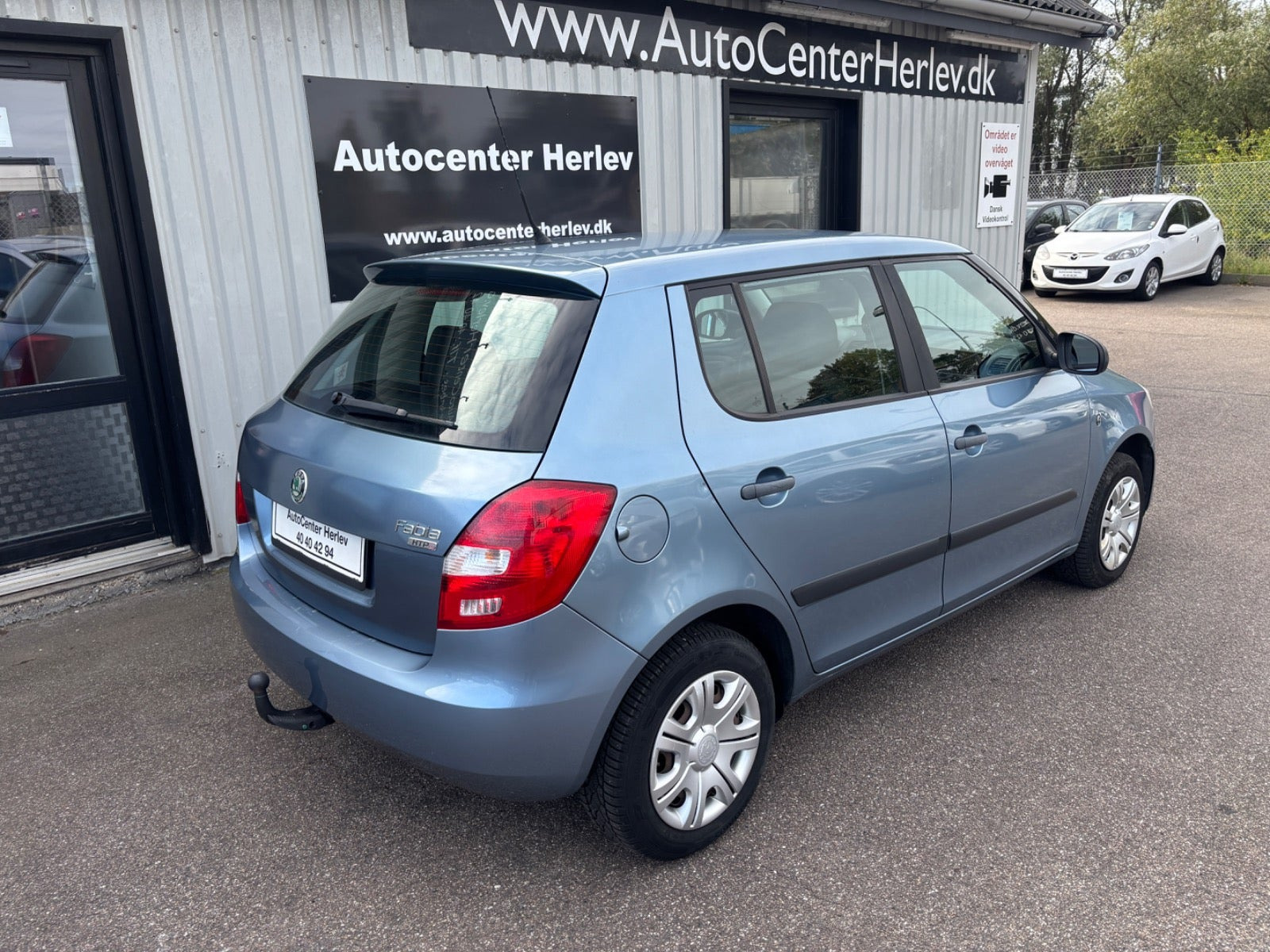 Blå Skoda Fabia fra 2009