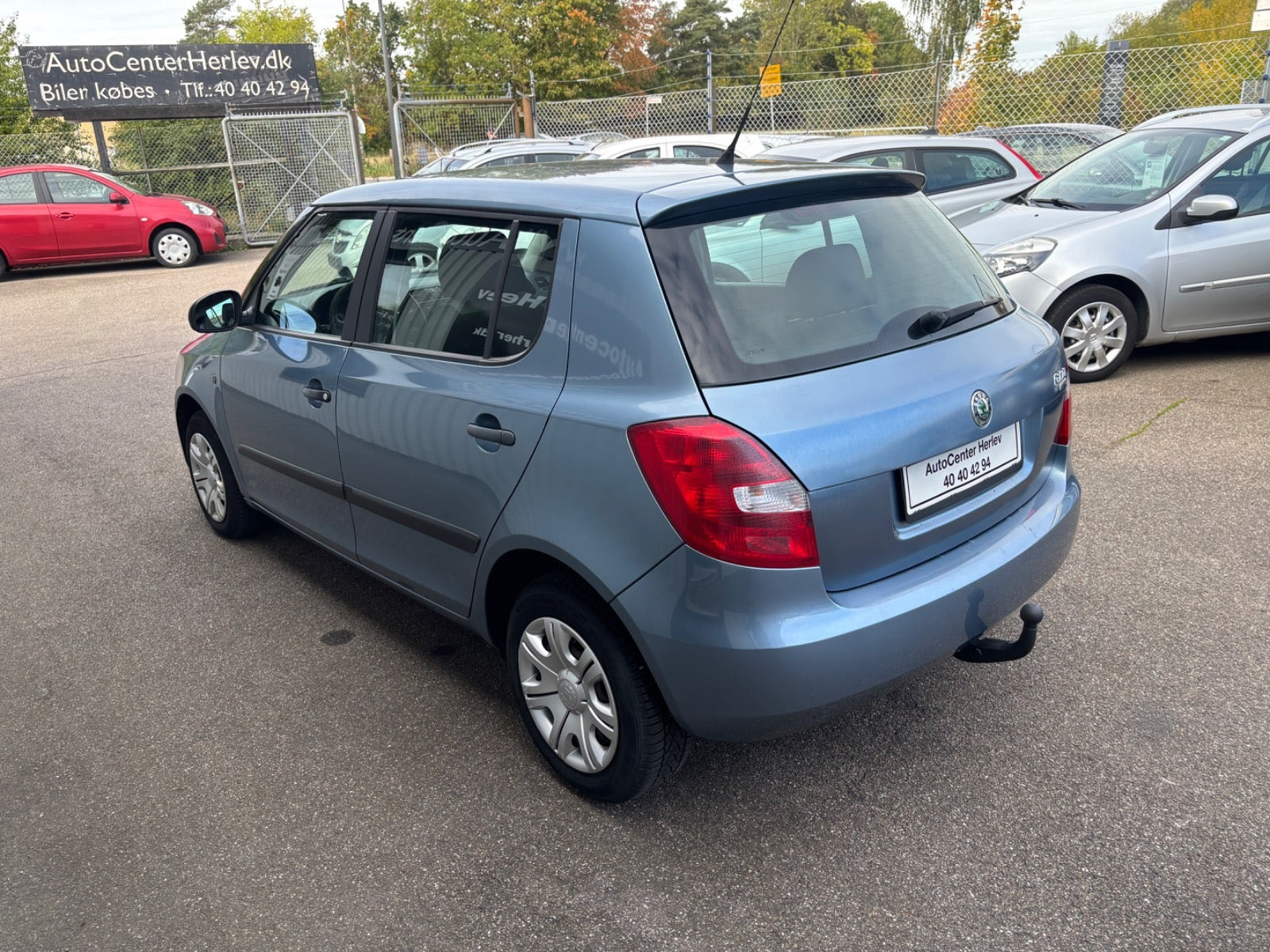 Blå Skoda Fabia fra 2009