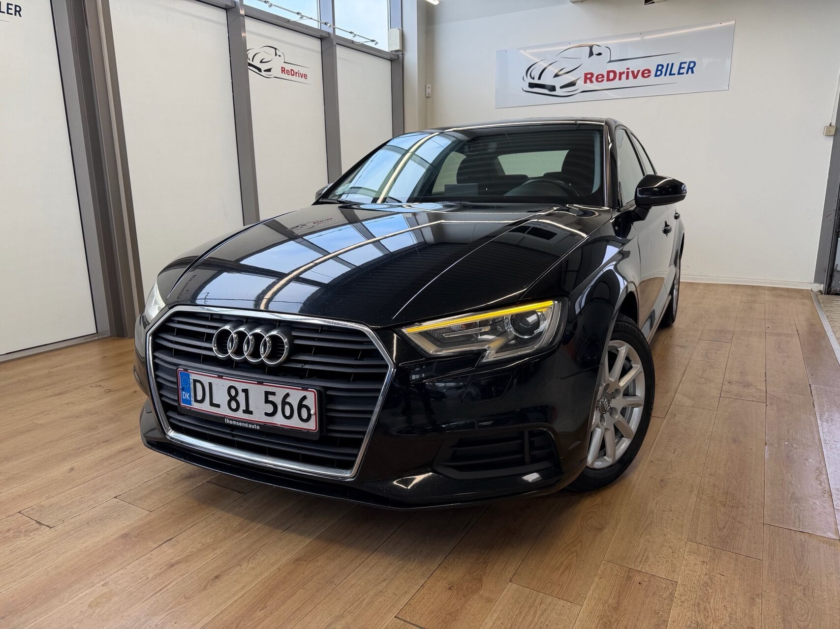 Sort Audi A3 fra 2017