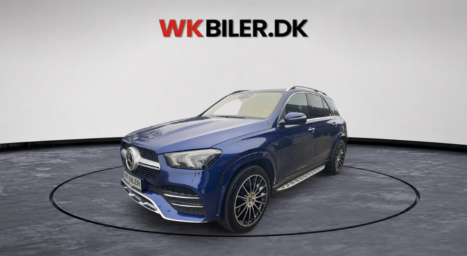 Blå Mercedes GLE350 de fra 2020