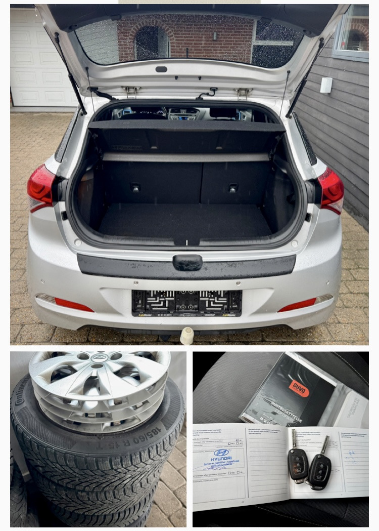 Grå Hyundai i20 fra 2017