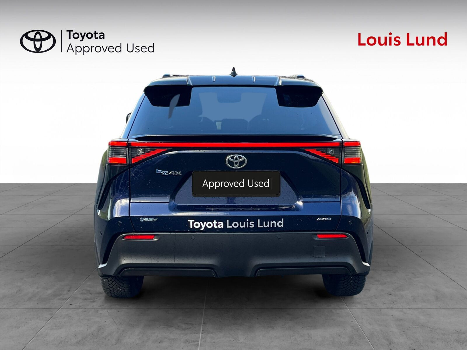 Blå Toyota BZ4X fra 2026