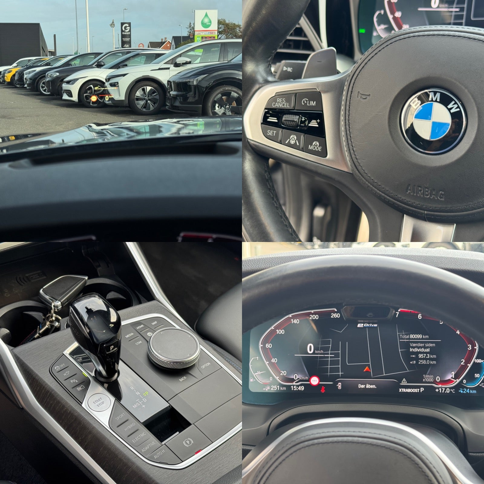 Grå BMW 330e fra 2020