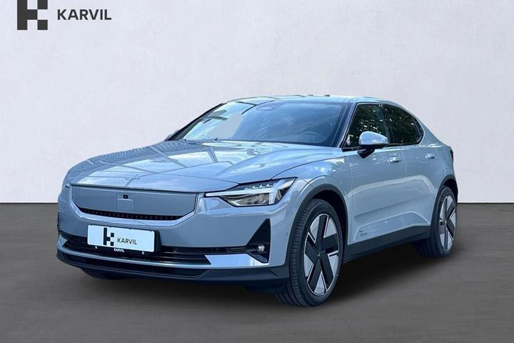Grå Polestar 2 fra 2026 set udefra