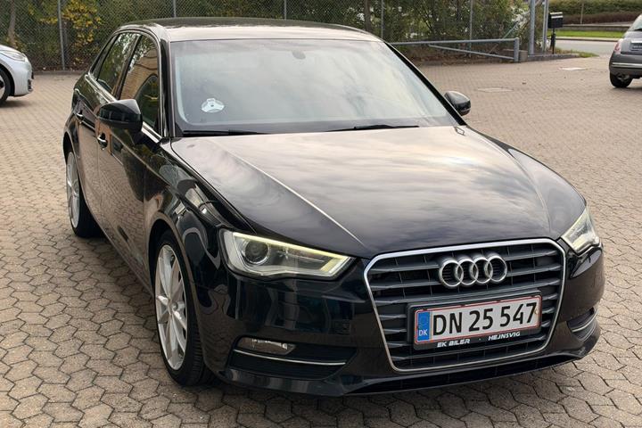 Sort Audi A3 fra 2014