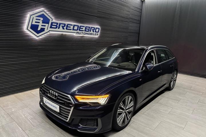 Blå Audi A6 fra 2018