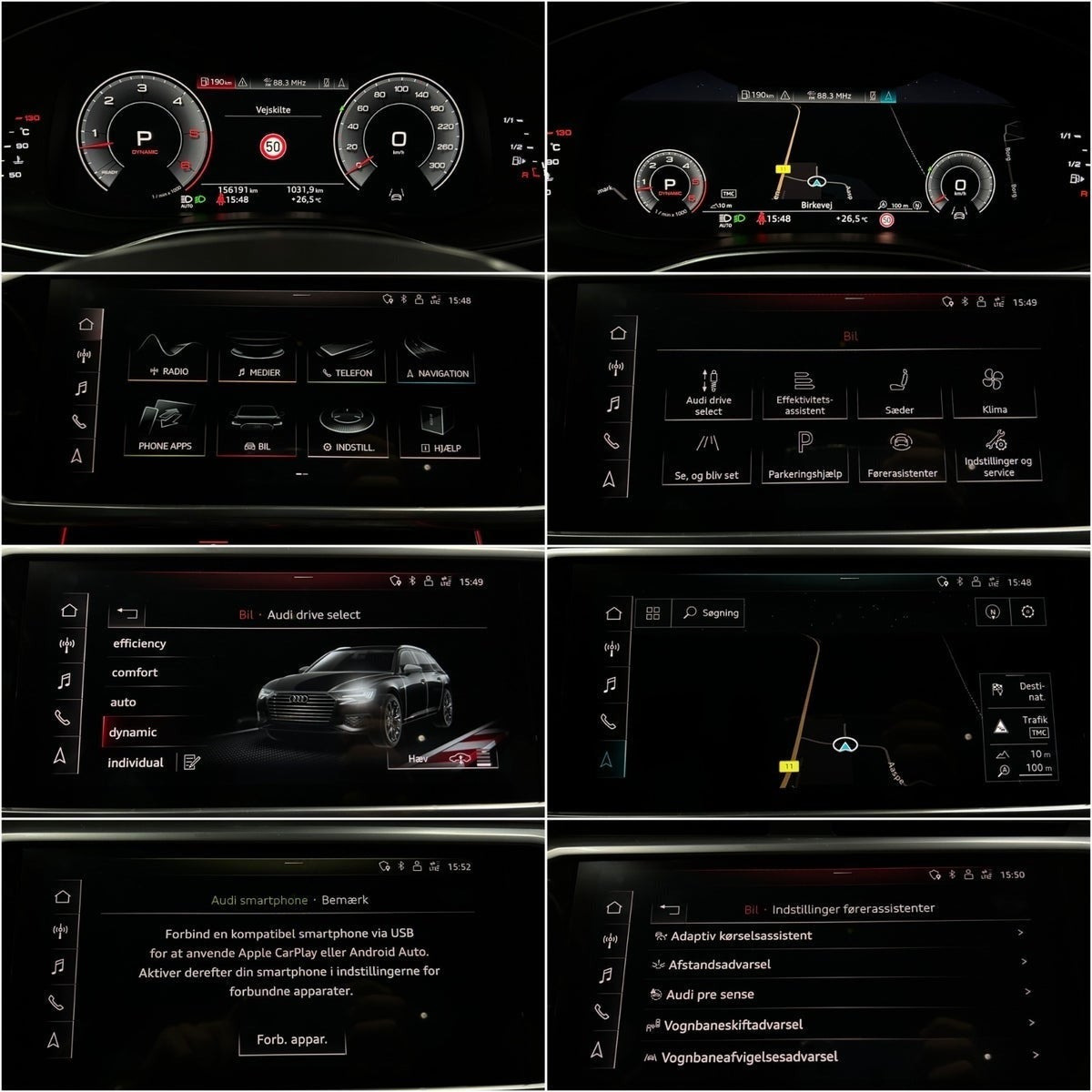 Blå Audi A6 fra 2018