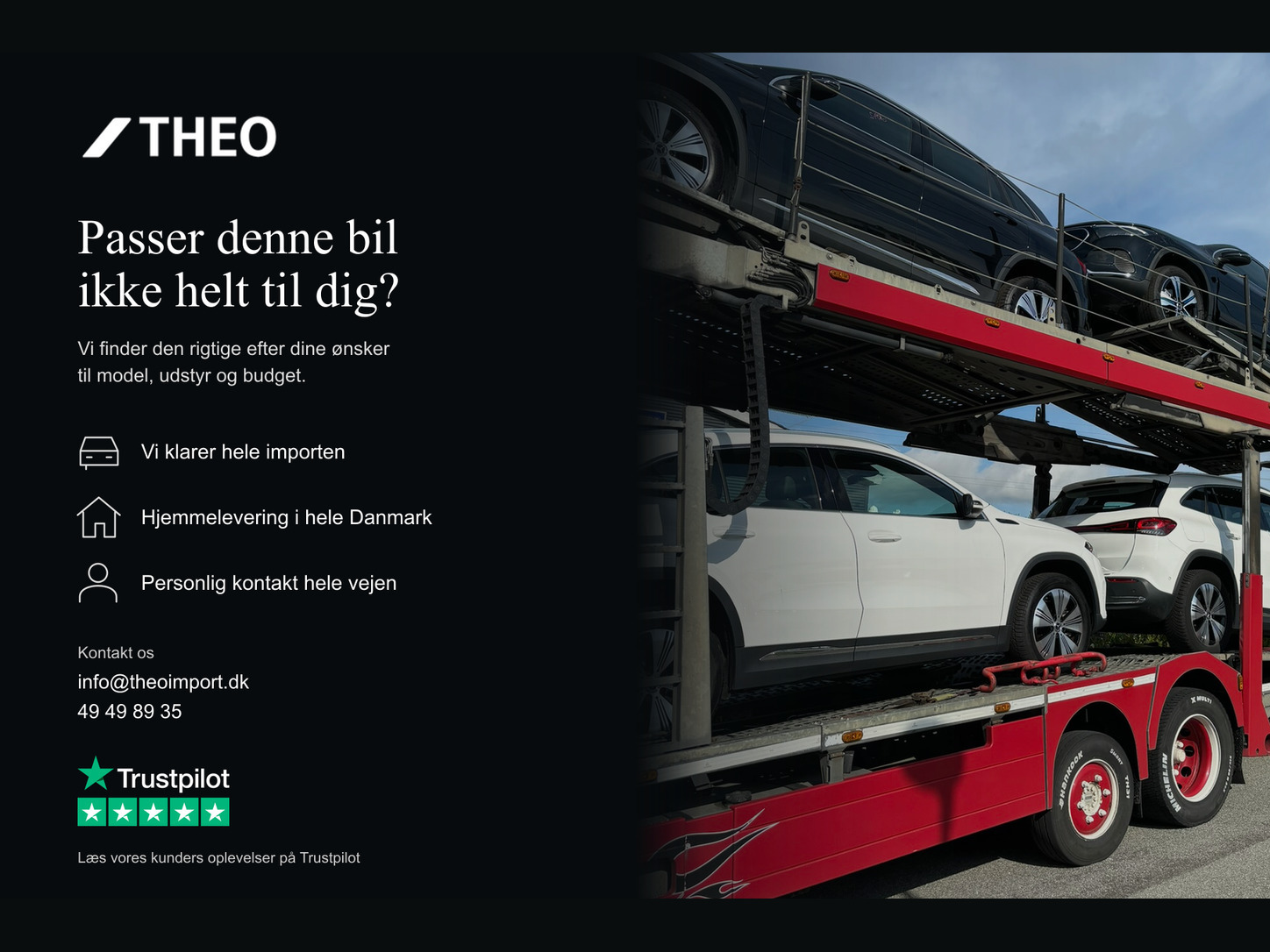 Blå Mercedes EQE300 fra 2025