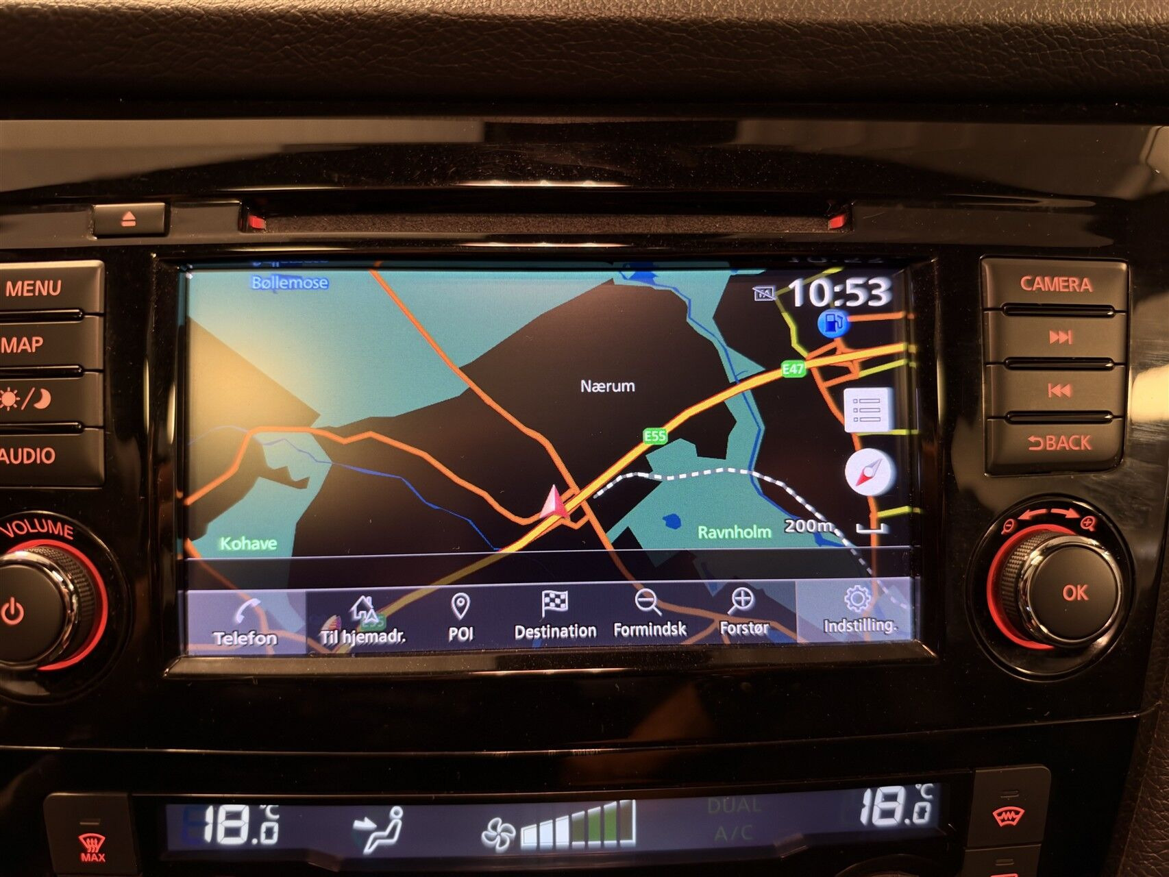 Blå Nissan Qashqai fra 2019