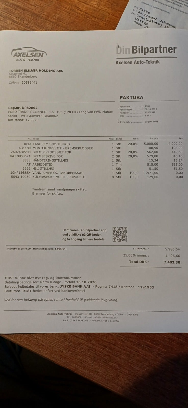 undefined Ford Transit Connect fra 2016