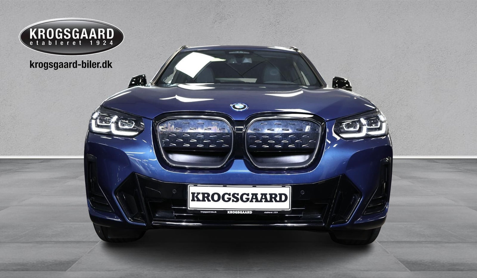 Blå BMW iX3 fra 2023