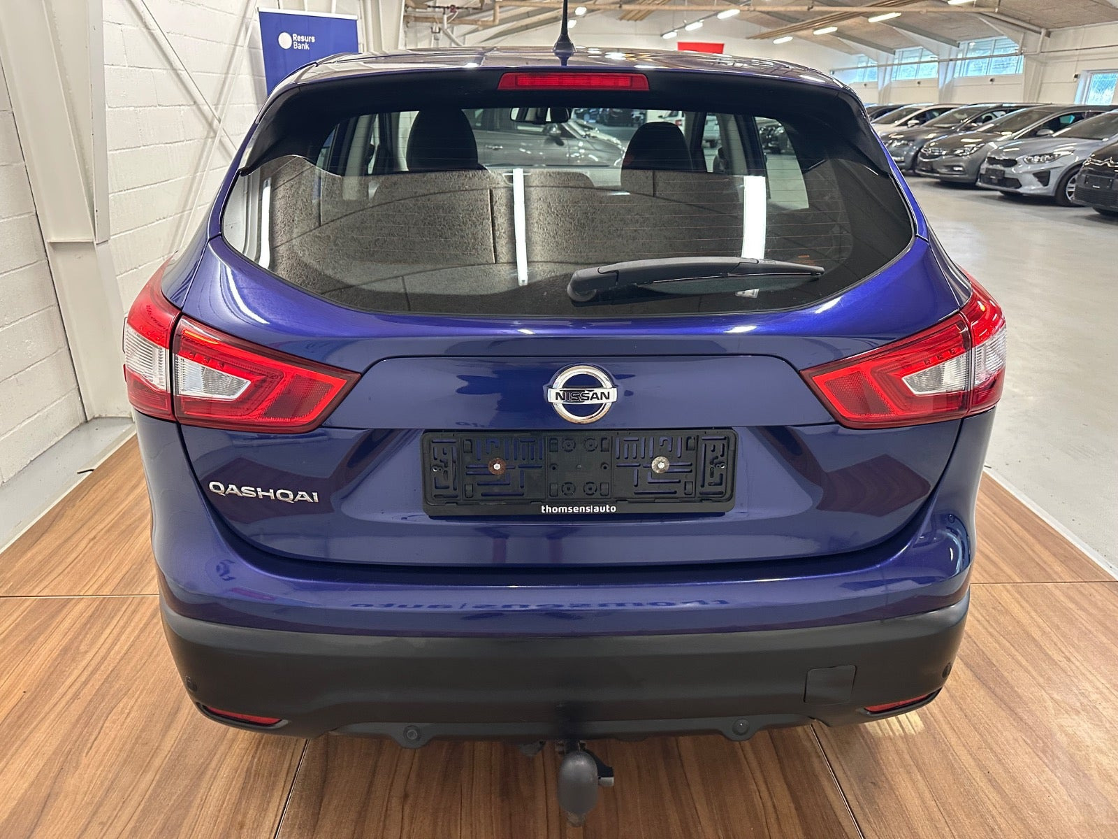 Blå Nissan Qashqai fra 2017