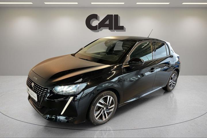 Sort Peugeot 208 fra 2023 set udefra