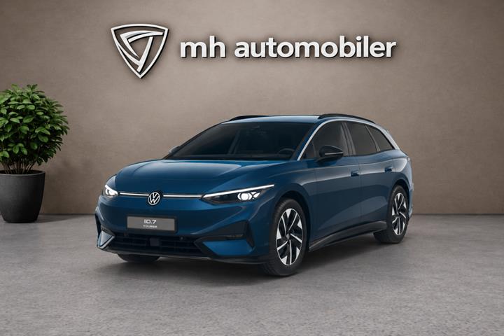 Blå VW ID.7 fra 2026 set udefra