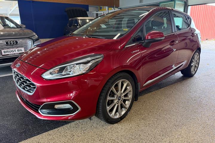 Rød Ford Fiesta fra 2018