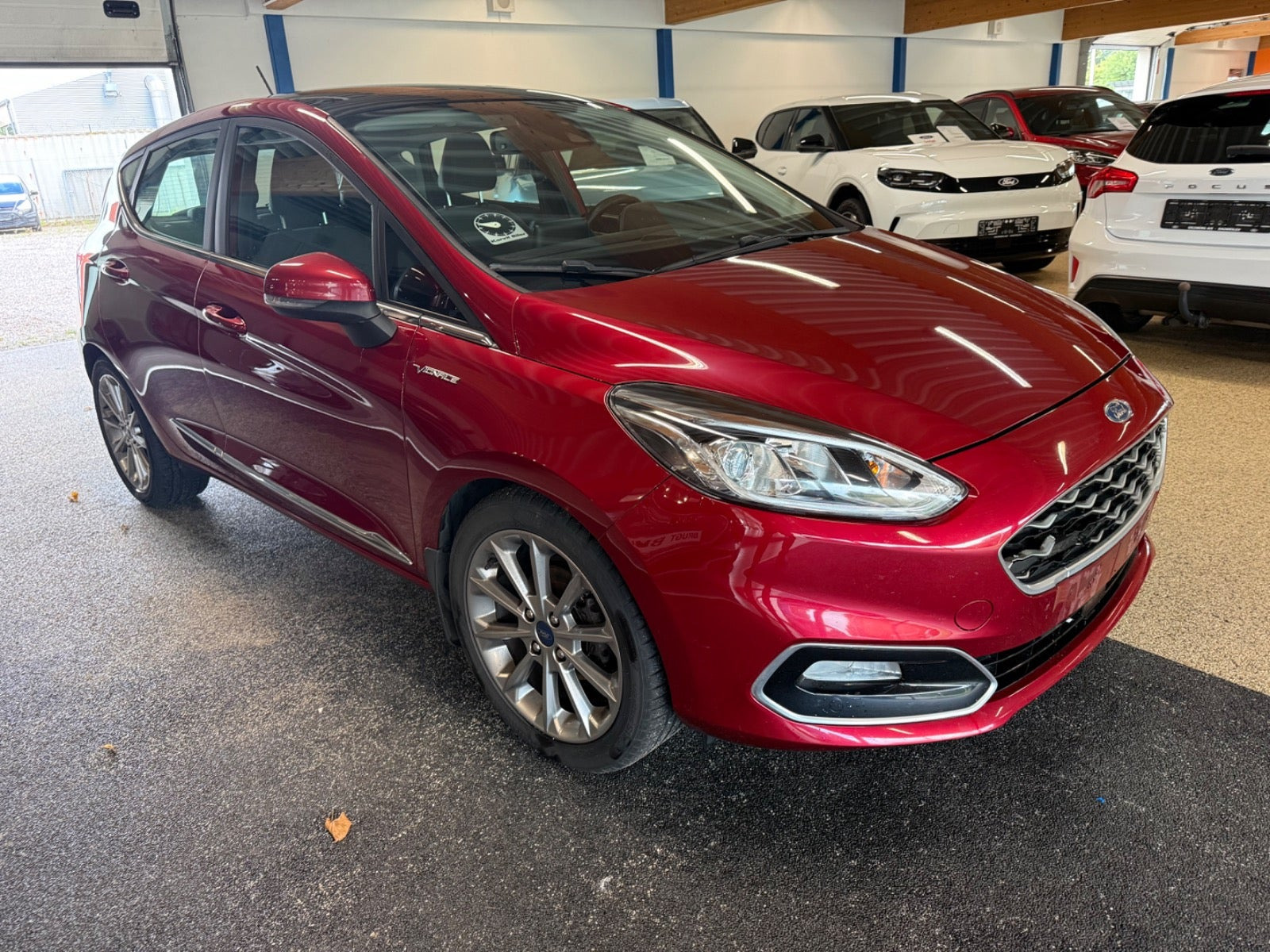 Rød Ford Fiesta fra 2018