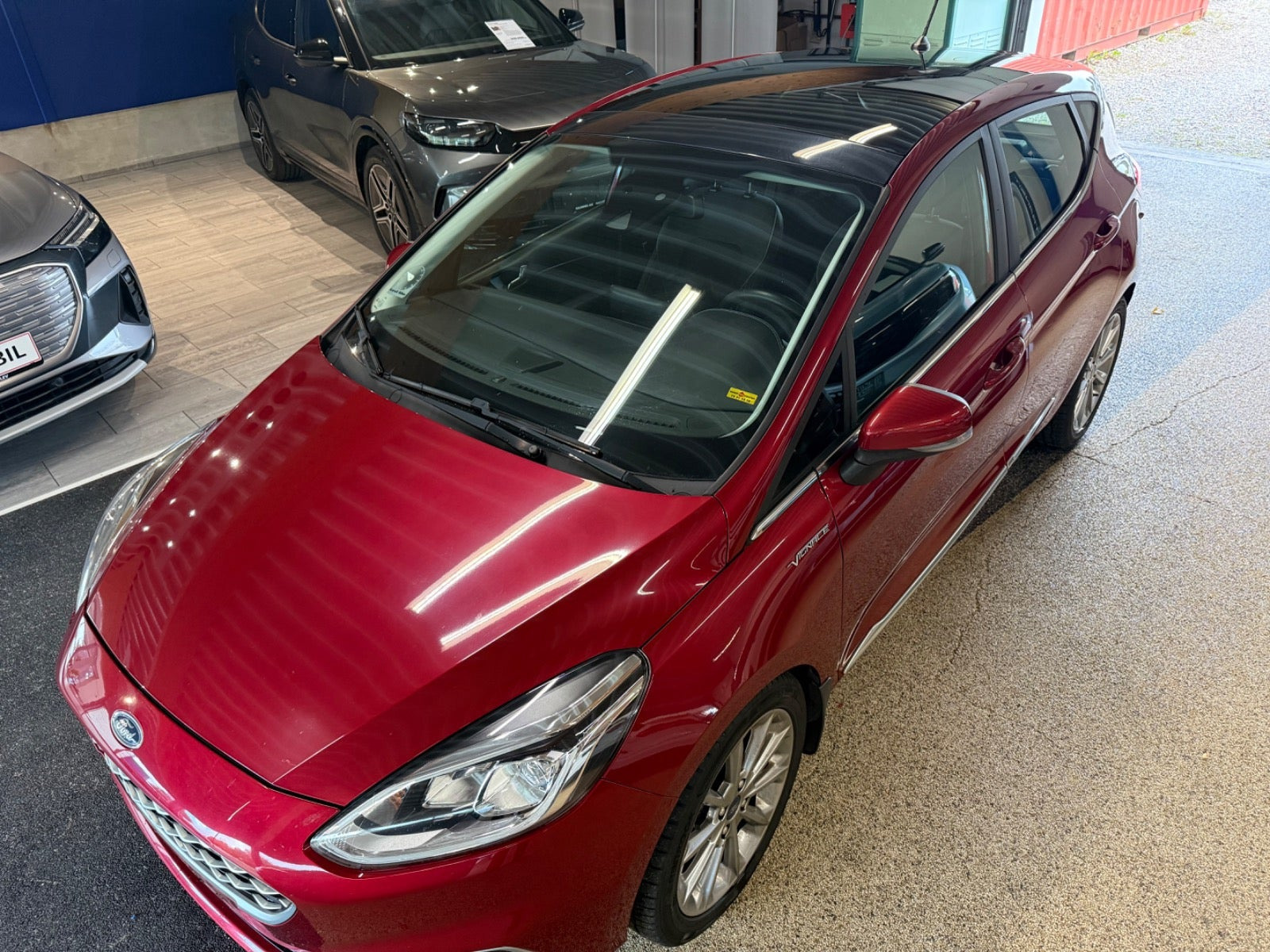 Rød Ford Fiesta fra 2018