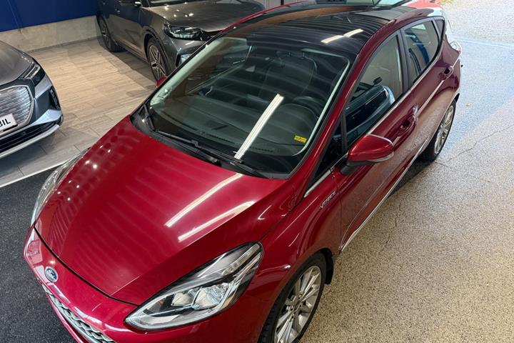Rød Ford Fiesta fra 2018