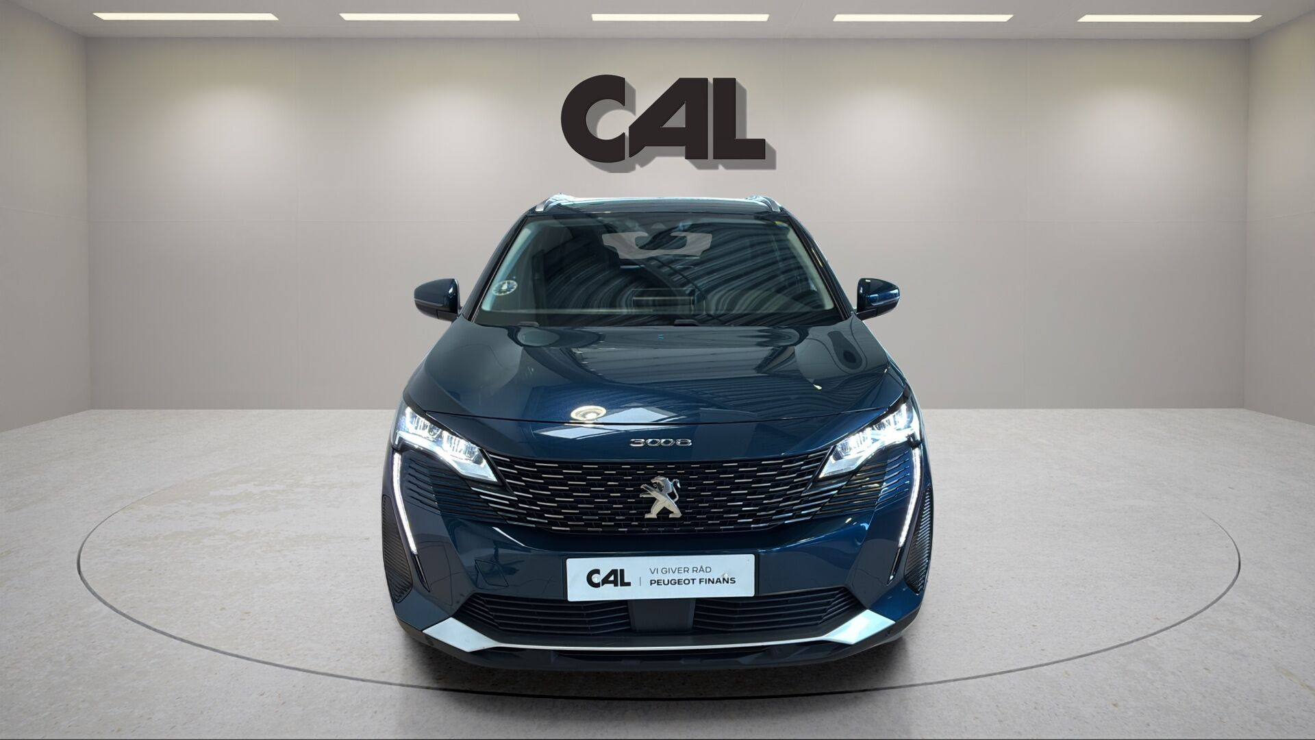 Blå Peugeot 3008 fra 2021
