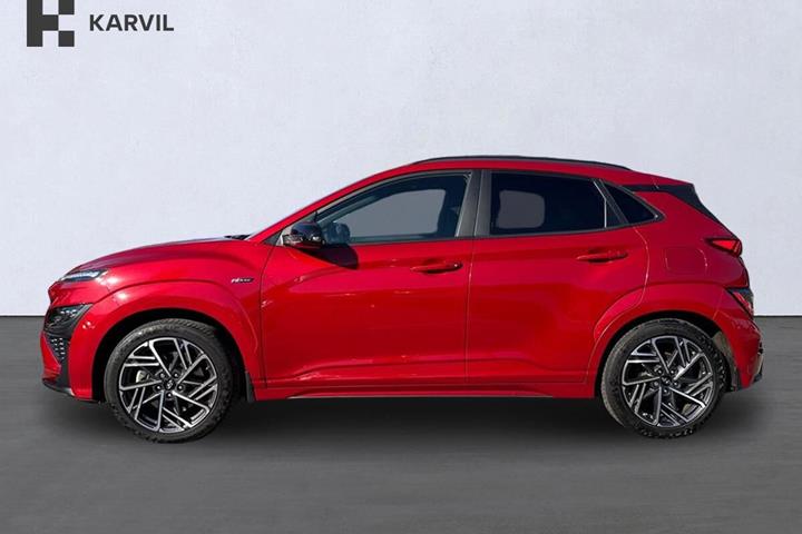 Rød Hyundai Kona fra 2022