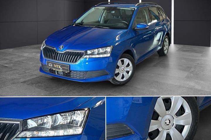 Blå Skoda Fabia fra 2020