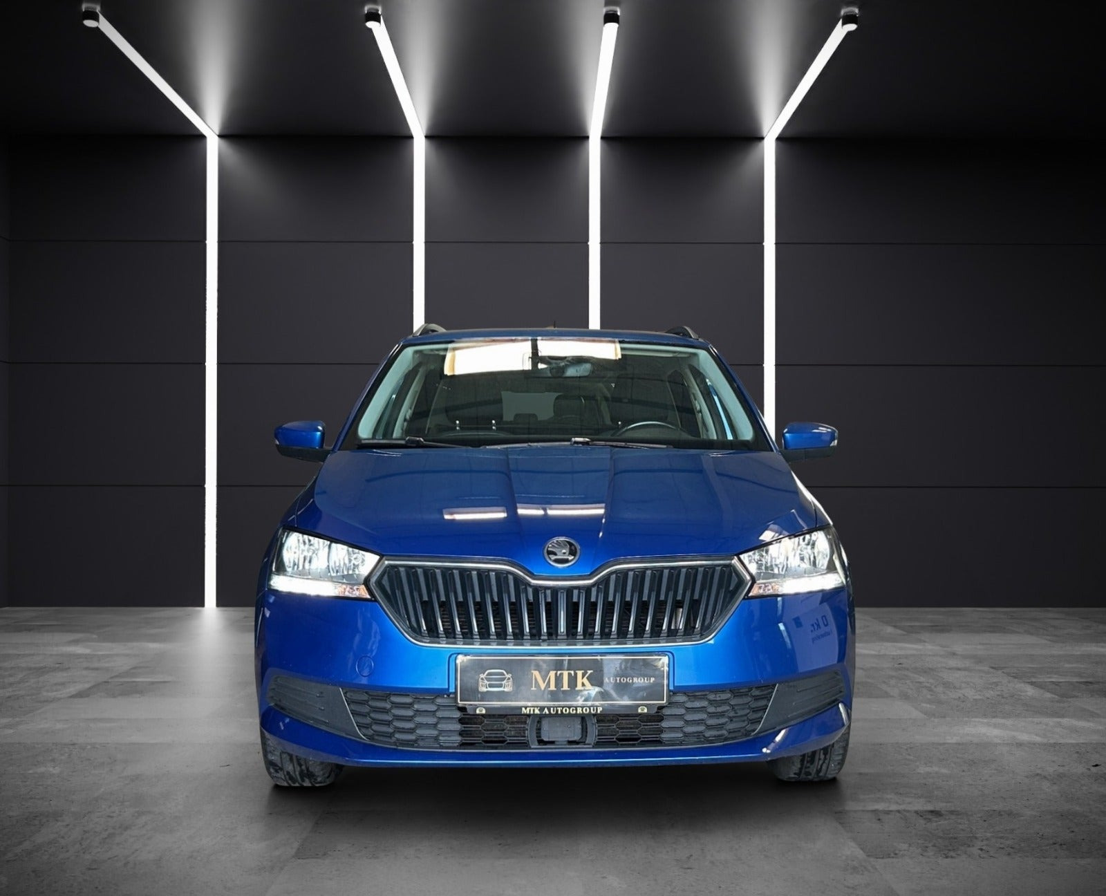 Blå Skoda Fabia fra 2020