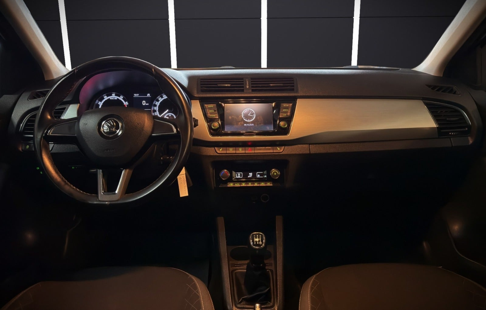 Blå Skoda Fabia fra 2020