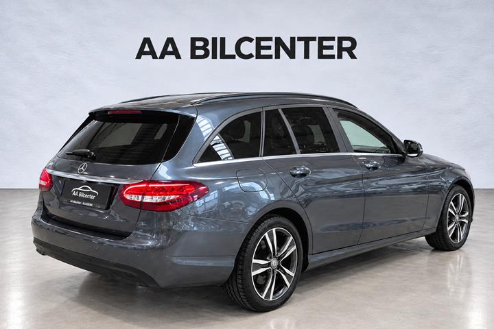 Grå Mercedes C200 d fra 2016