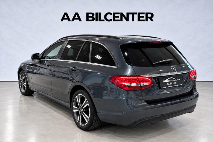 Grå Mercedes C200 d fra 2016