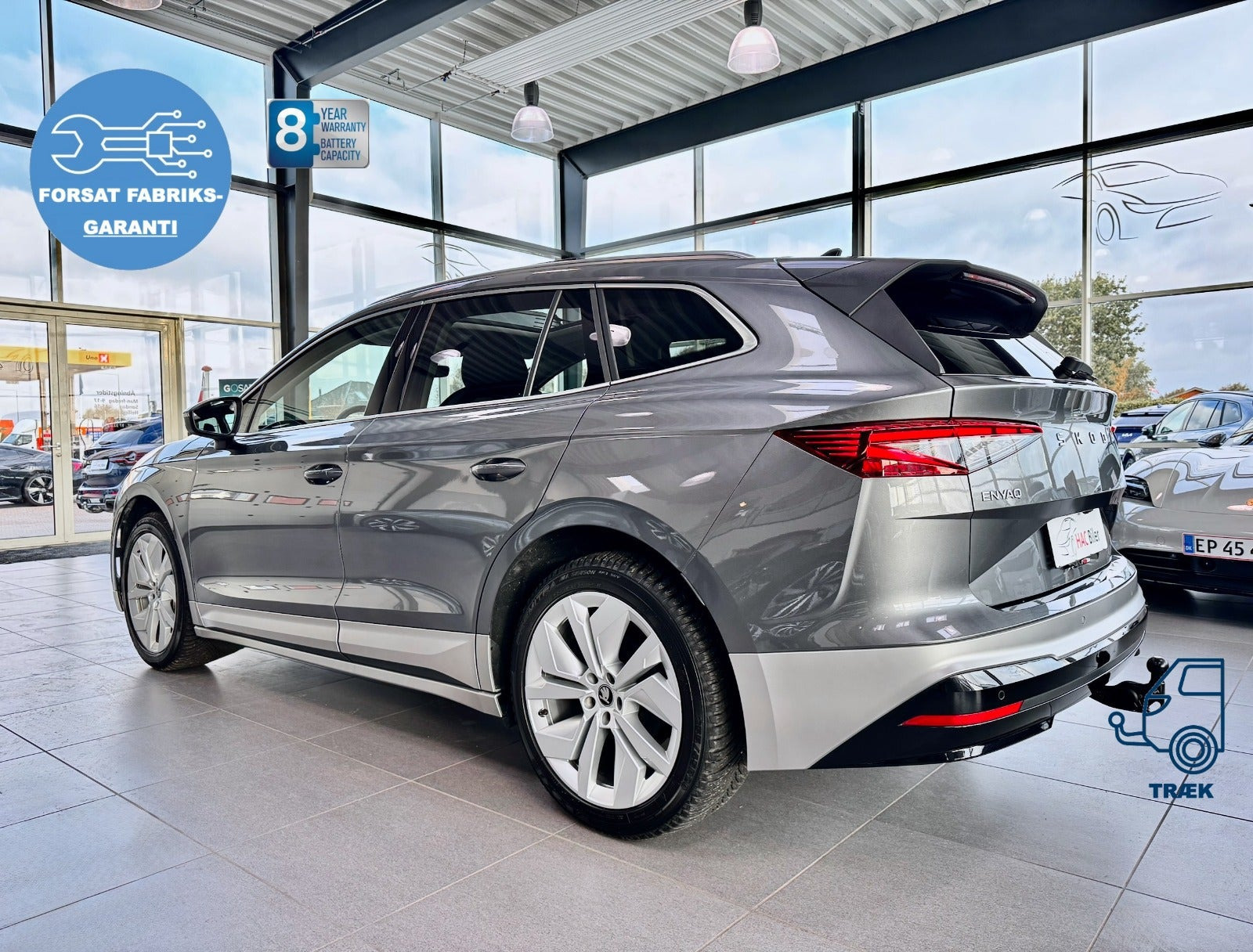 Grå Skoda Enyaq fra 2026