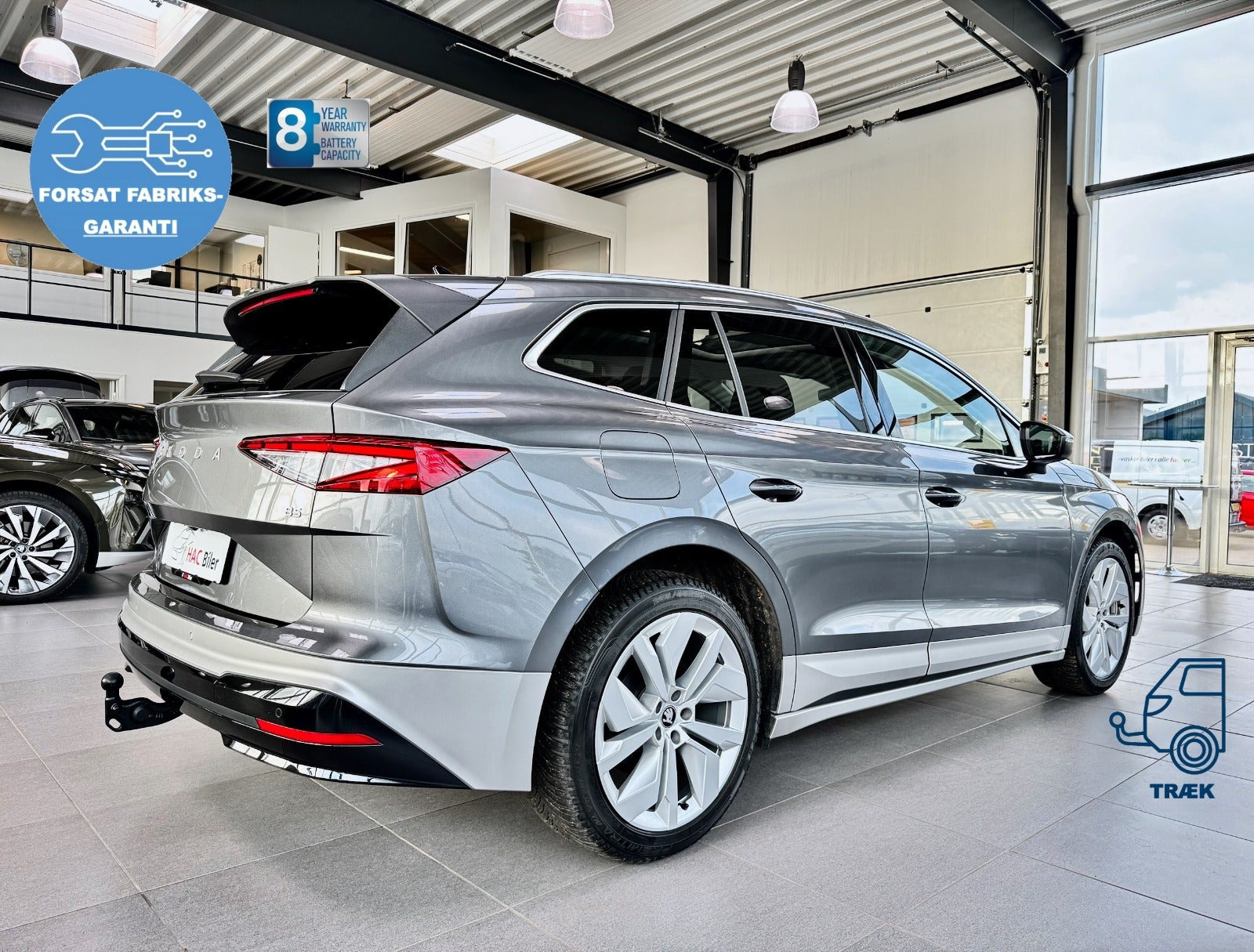 Grå Skoda Enyaq fra 2026