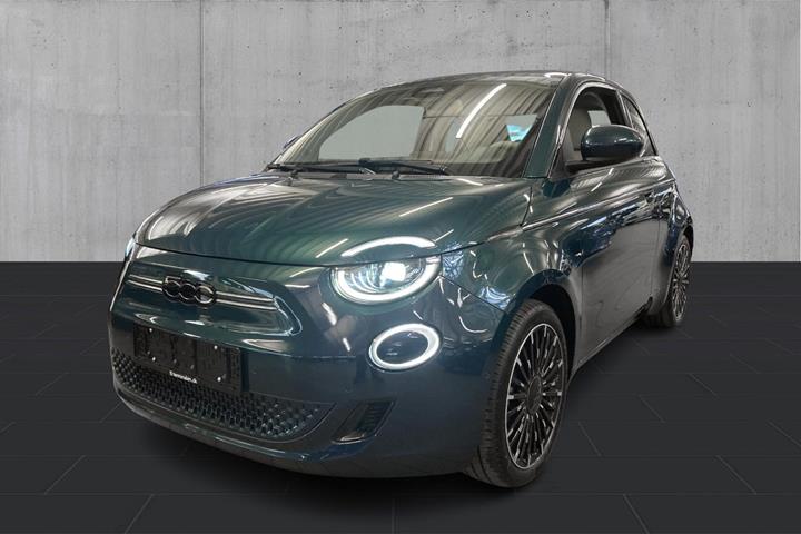 Blå Fiat 500e fra 2023