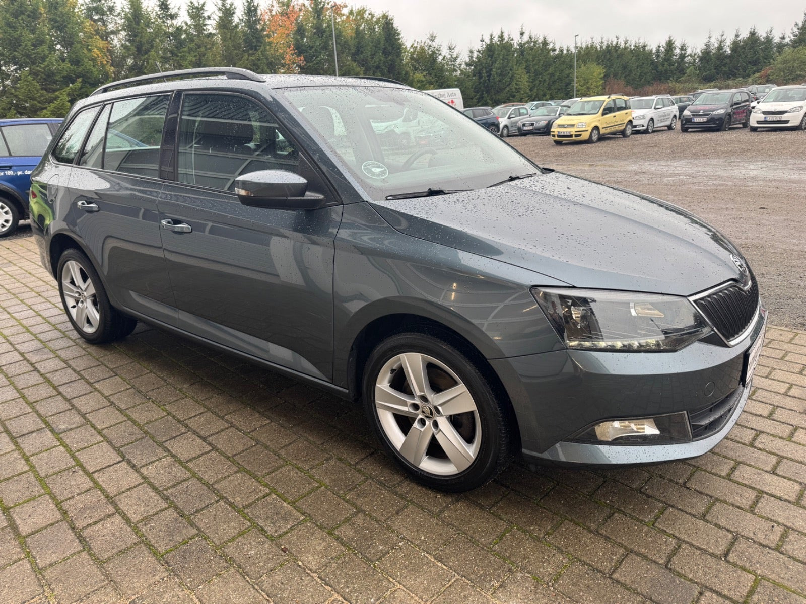 Grå Skoda Fabia fra 2017