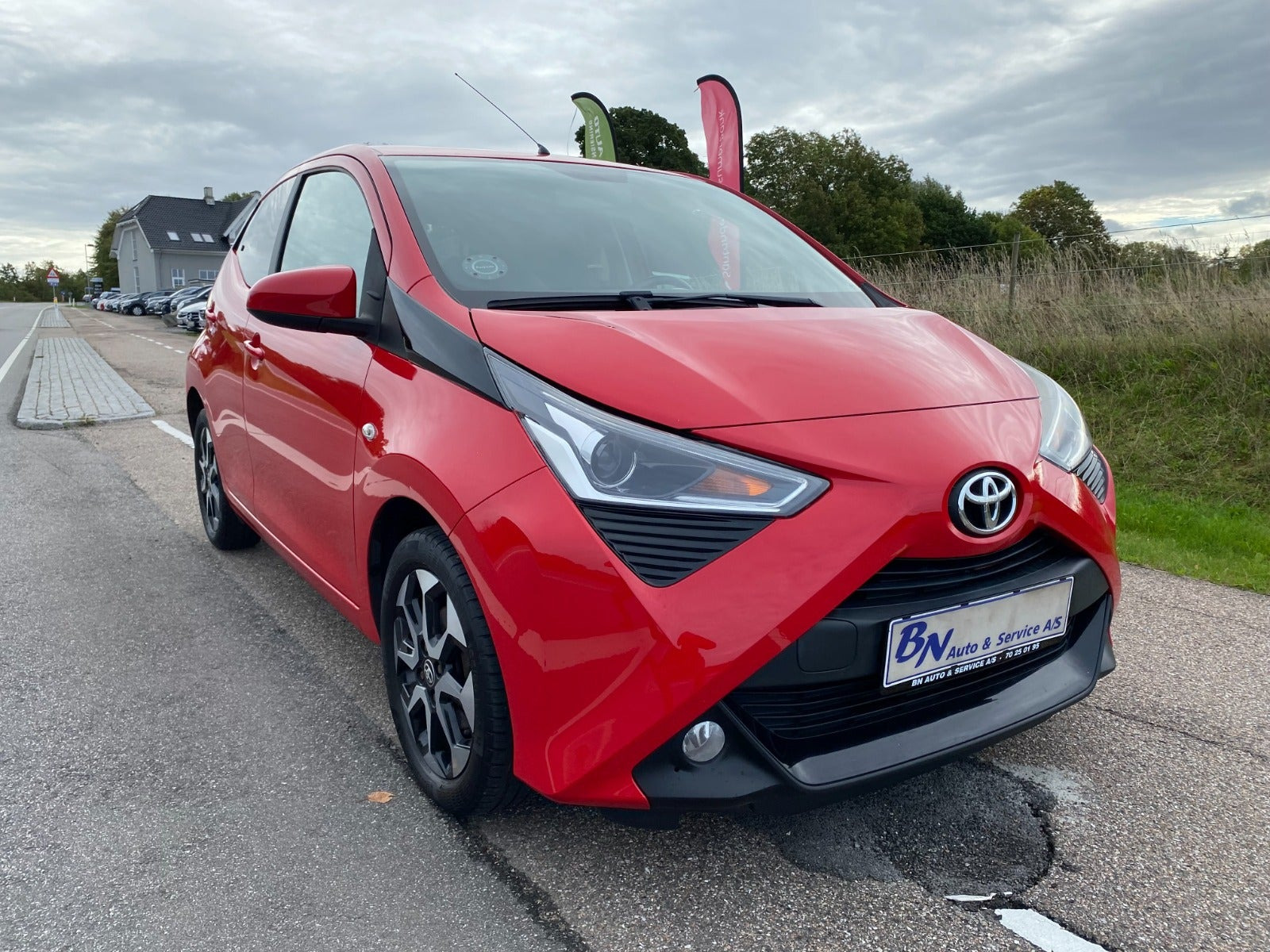 Rød Toyota Aygo fra 2019