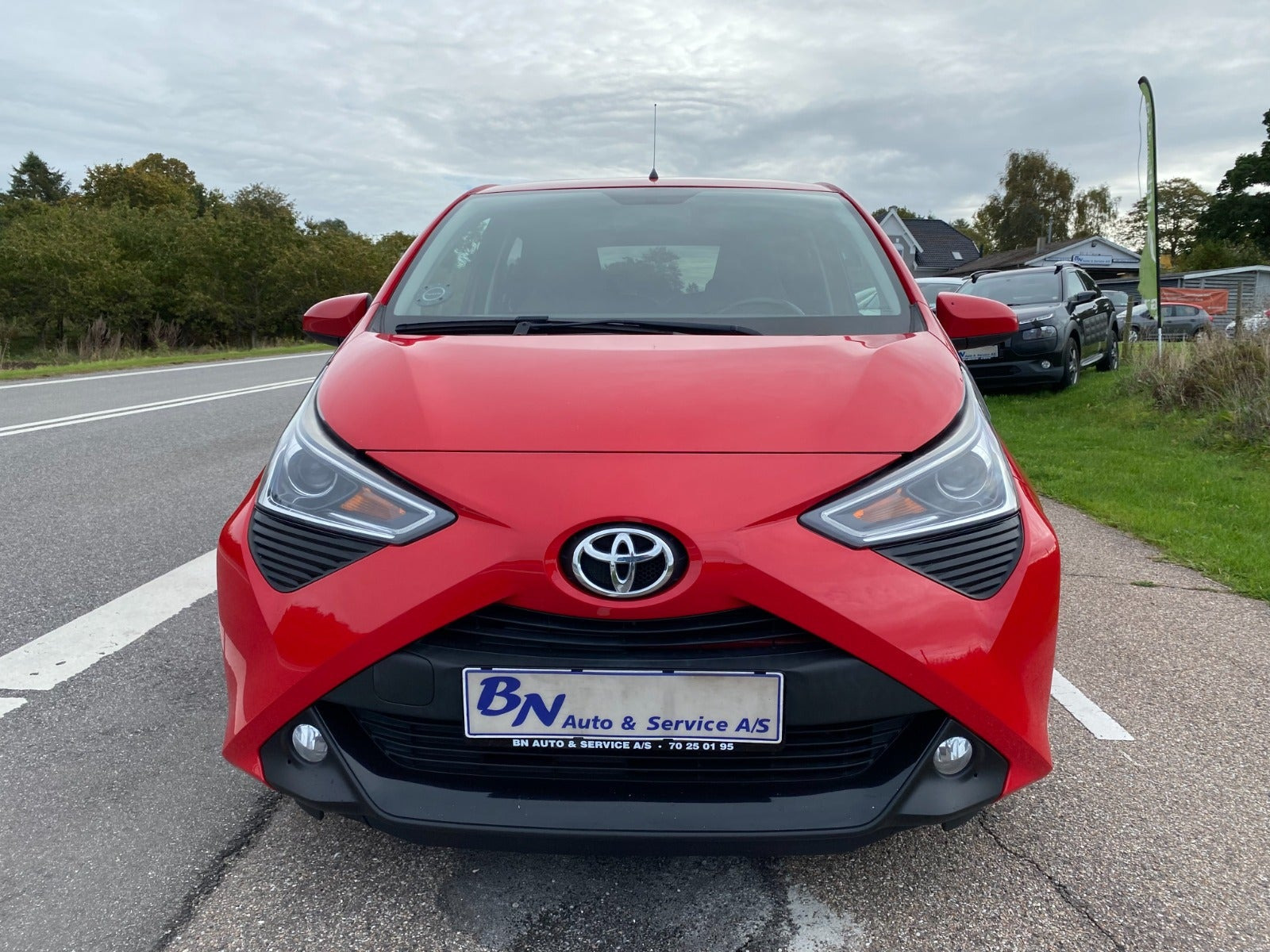 Rød Toyota Aygo fra 2019